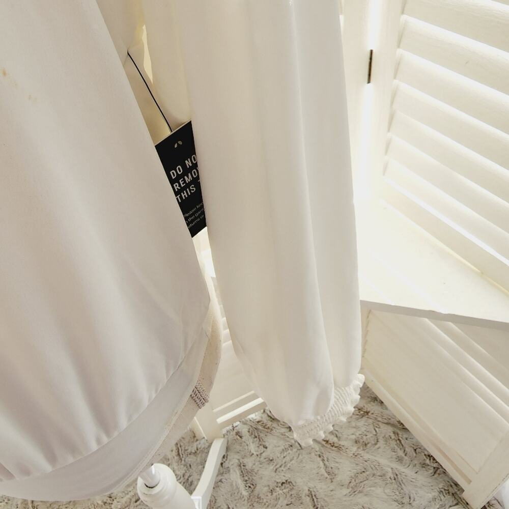 EXPRESS WHITE RUFFLE BODYSUIT SIZE SMALL - Picture 6 of 8